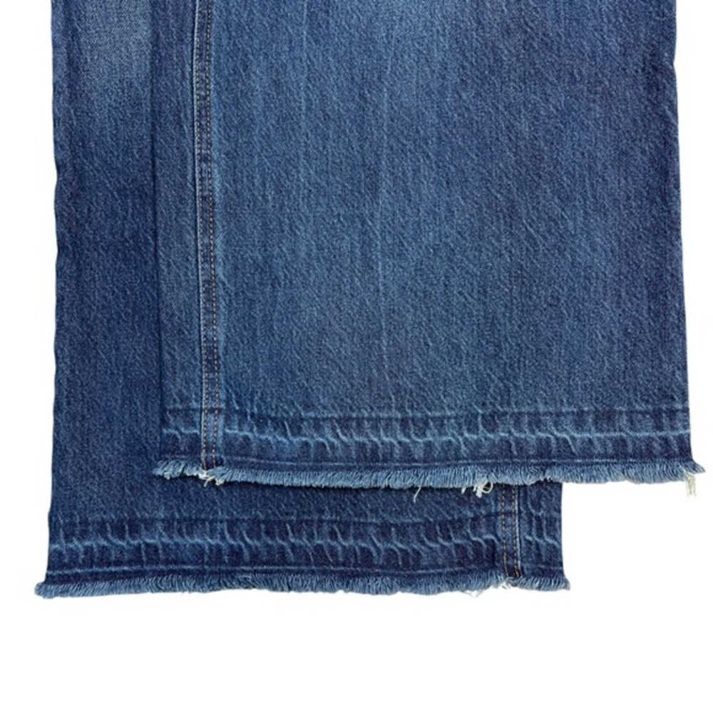 Sincerely Jules High-Rise Flare Wide Leg Crop Jeans 30" Medium Wash Raw Hem - Picture 8 of 11